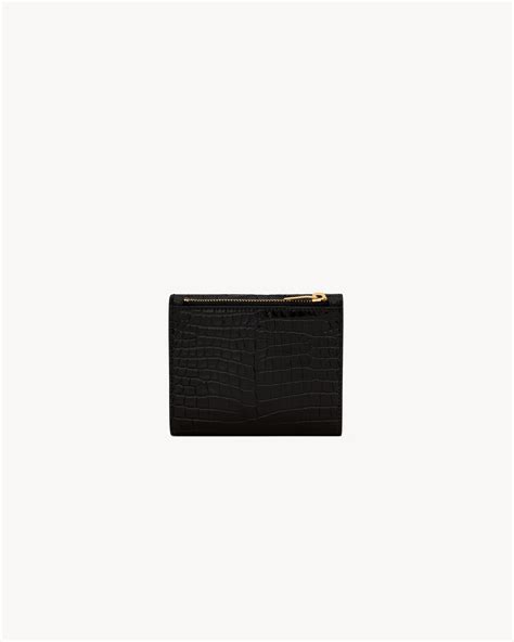 ysl mens wallet crocodile|UPTOWN Compact wallet in crocodile.